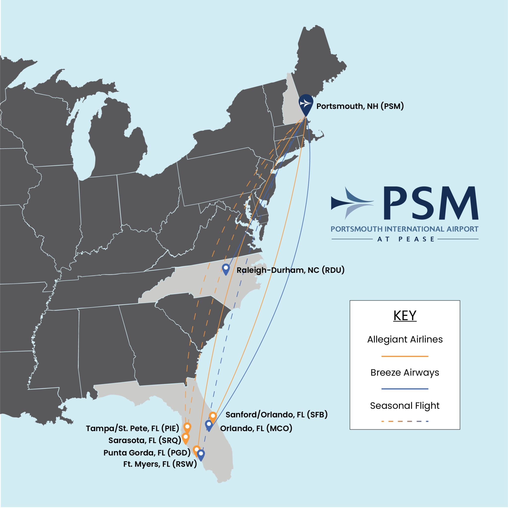Kpsm Map Flight - Portsmouth International Airport (PSM)