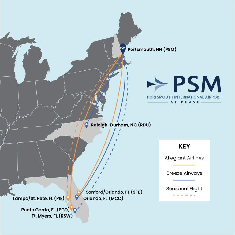 Kpsm Map Flight - Portsmouth International Airport (PSM)